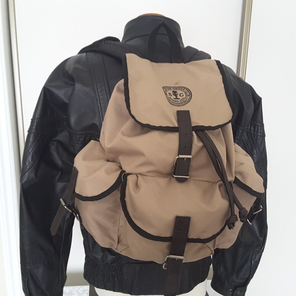 Vintage SIERRA CLUB Light Weight Rucksack 14" x 10”;  Lightly Used
